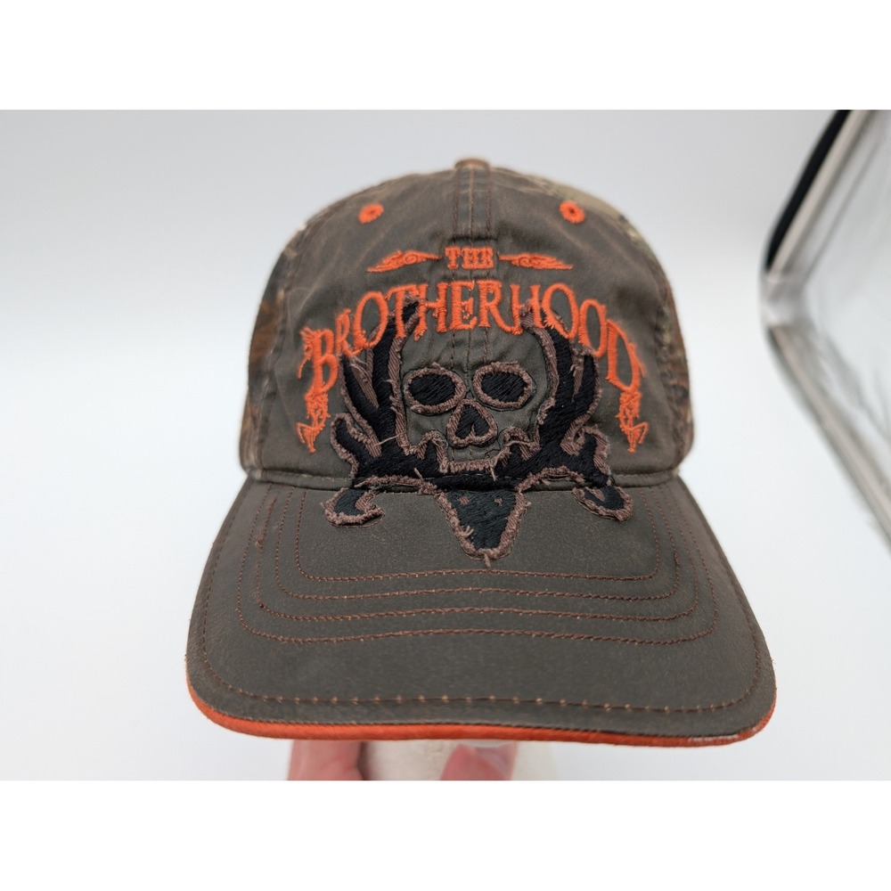 Paramount Outdoors Bone Collector The Brotherhood Camo Hat Brown Orange OSFM 258